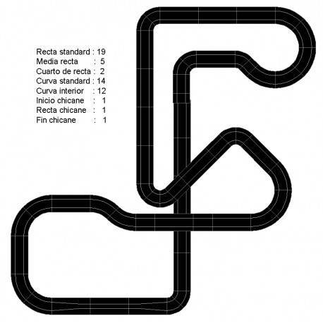 Scalextric circuits for two cars