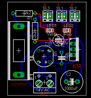 Circuito fuente de alimentación de 1 Amperio