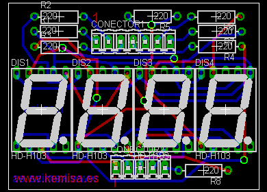 Displays del reloj con pic 16F84