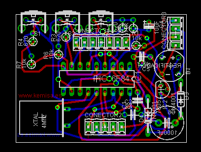 Circuito reloj digital 16F84