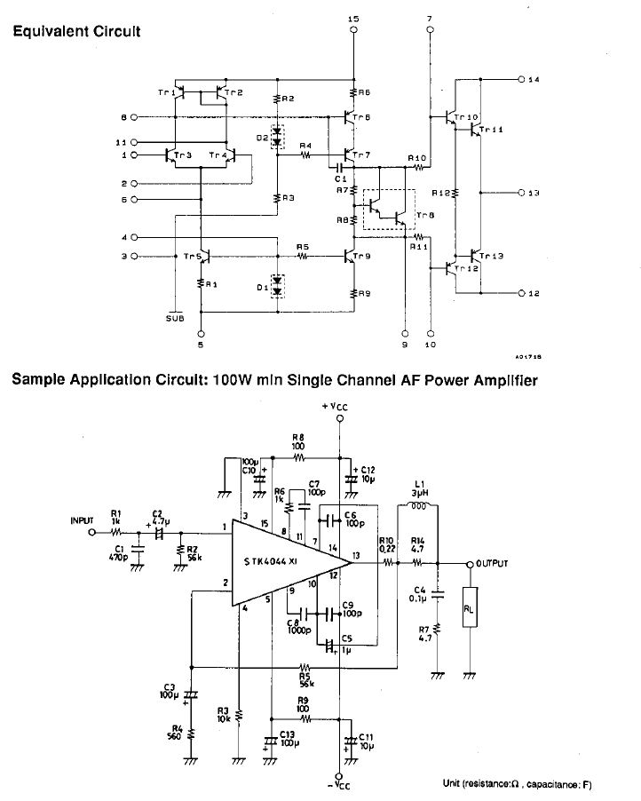 Amplificador de 100W con el circuito integrado STK4044XI