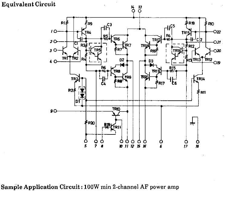 Amplificador de 2X100W con el circuito integrado STK4231II