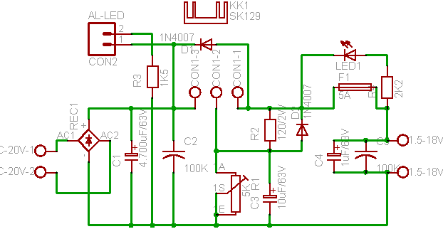 Esquema fuente de alimentación configurable