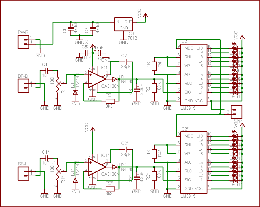 Esquema vúmetro estéreo