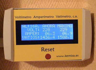 Fotografía del montaje terminado de la pinza amperimétrica